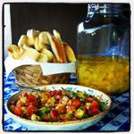 Heirloom Tomato Bruschetta and Limoncello